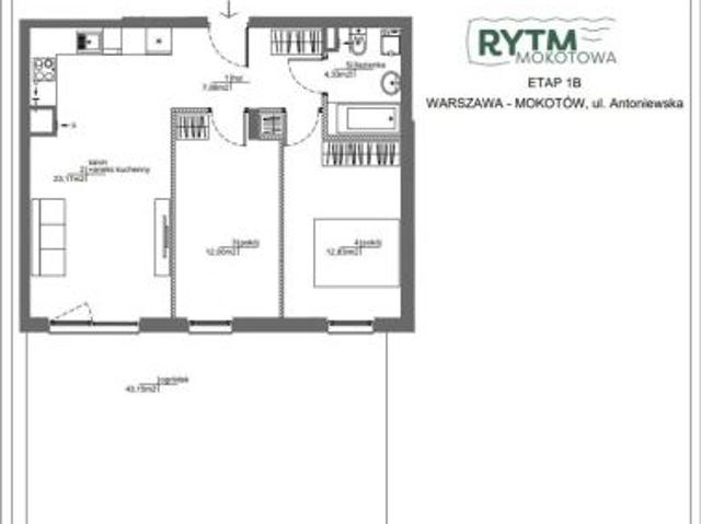 Bezpośrednio, Warszawa, Mokotów, ul. Antoniewska, 60 m² Mieszkanie