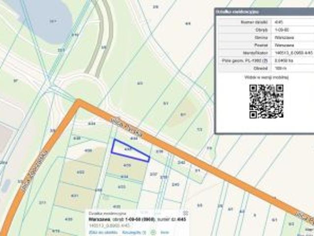 Bezpośrednio, Warszawa, Ursynów, ul. Dawidowska, 468 m² Działka