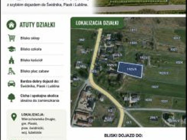 Bezpośrednio, Wierzchowiska, Wierzchowiska Drugie, 1769 m² Działka