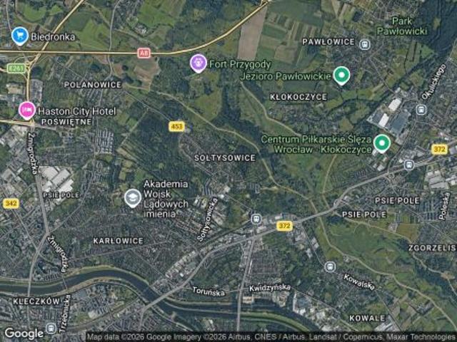 Bezpośrednio, Wrocław, Sołtysowice, ul. Sołtysowicka, 430 m² Działka