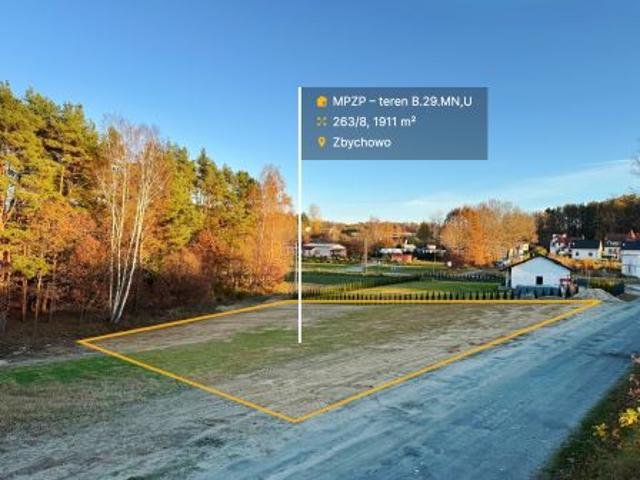 Bezpośrednio, Zbychowo, ul. Kaszubska, 2000 m² Działka