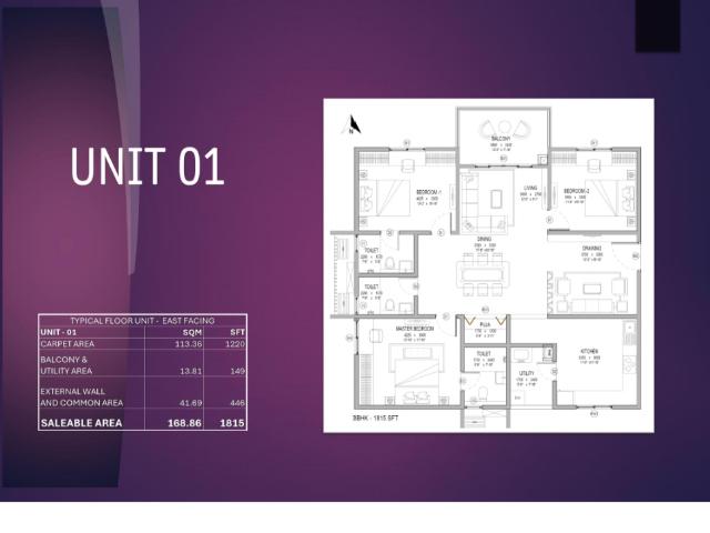 Bhanu Township 3 Bedroom 1490 Sq. Ft. Apartment in Hafeezpet Hyderabad Listing ID: #9564