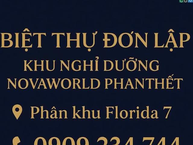 Biệt thự đơn lập khu nghỉ dưỡng NOVAWORLD PHAN THIẾT 1 trệt 1 lầu 8,5 tỷ