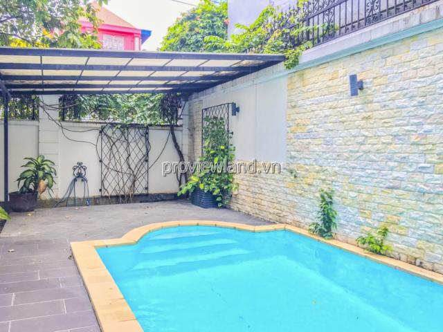 Biệt thự hồ bơi Thảo Điền cho thuê kiến trúc 1 trệt 2 lầu diện tích 20x20m