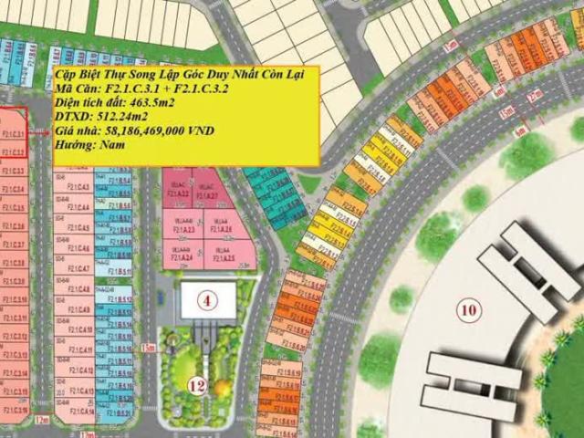 Biệt Thự Song Lập 9x20, 180m2, 3 Tầng, 22 Tỷ Hồng Hạc City Phú Mỹ Hưng, Xem Ngay 0901323