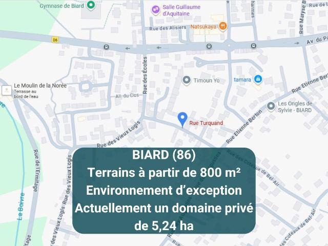 Biard Vente Terrain 86