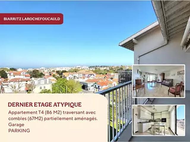 Biarritz 64200 Achat / Vente appartement 4 pièces t4 terrasse balcon