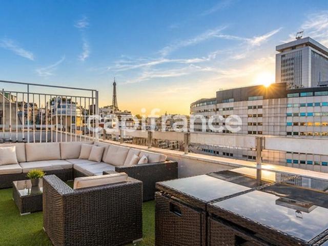 Bien rare et exclusif – Duplex 5 pièces, 4 terrasses et 1 rooftop privatif, vue Tour Eiffel – Paris 16ᵉ
