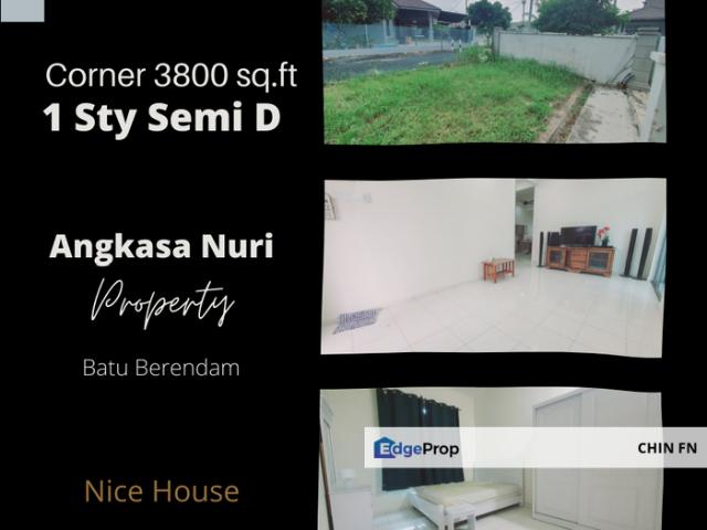 Big 3800 sqft Corner 1 Sty Semi D Angkasa Nuri Infineon CTRM Batu Berendam