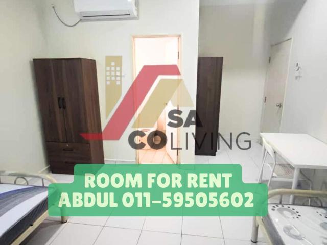 Bilik Sewa Perempuan Murah Fully Furnished & Aircond di Shah Alam