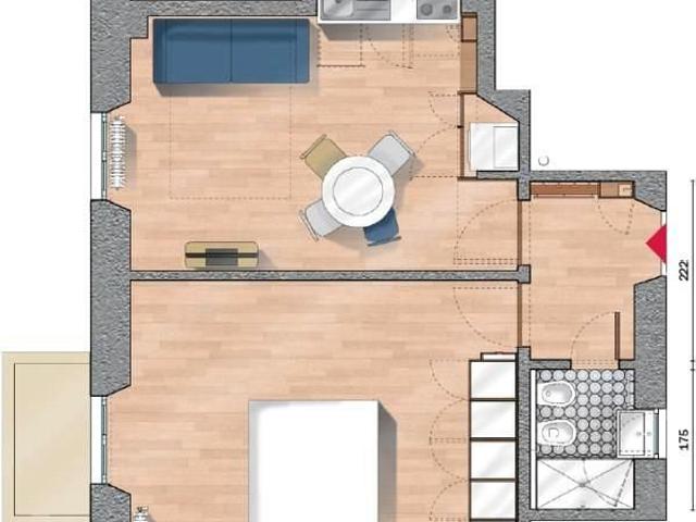 Bilocale con balcone Monza FS TUTTO INCLUSO