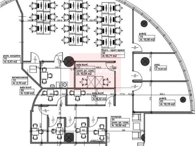 Zapraszam do wynajęcia biura 240 m² z widokiem na Warszawę