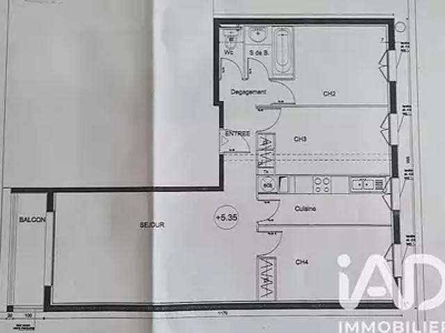 Bondy 93140 Achat / Vente appartement 4 pièces t4 parking