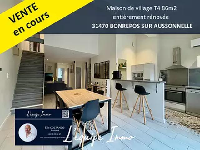Bonrepos sur Aussonnelle 31470 Achat / Vente maison 4 pièces t4