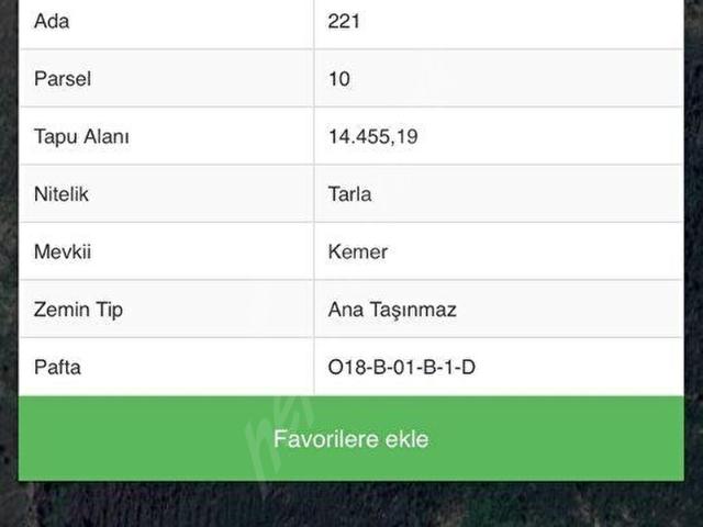 Bodrum akyarlarda satılık 14.455 m2 tarla