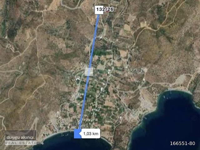 Bodrum Mazı Yola Cephe 1087 m2 Denize 1,5 Km Satılık Tarla