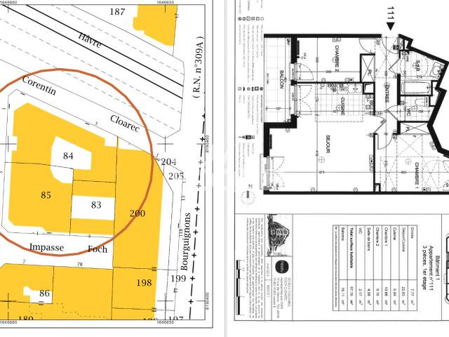 BOIS COLOMBES GARE/ LOCATION MEUBLEE 3 P.67 M² BALCONS