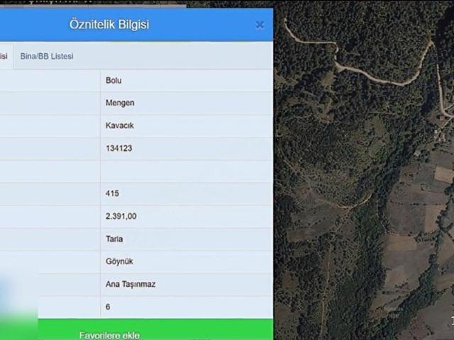 BOLU MENGEN KAVACIKTA SATILIK ARSA!
