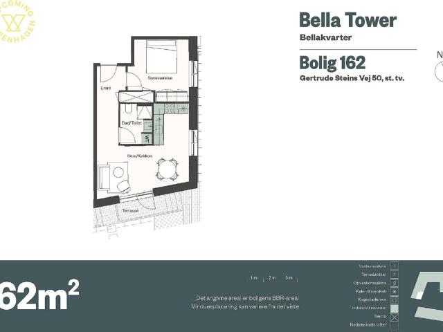 Bolig på 62 m²