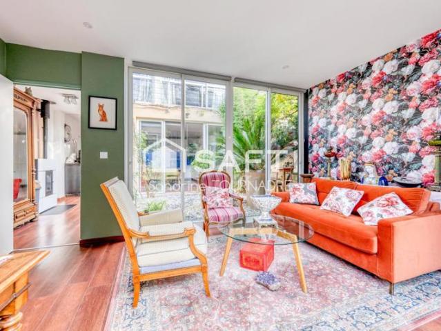 Bordeaux cauderan: echoppe rénovée, 3 ch, garage 30 m²