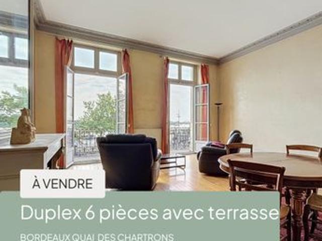 Bordeaux chartrons duplex avec terrasse face aux quais