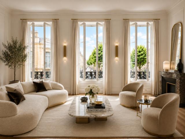 Bordeaux Place Amédée Larrieu Appartement de caractère de 78m2 avec volumes généreux et vue dégagée avec fo