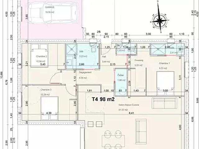 Borgo 20290 Achat / Vente maison 4 pièces t4 au dernier étage