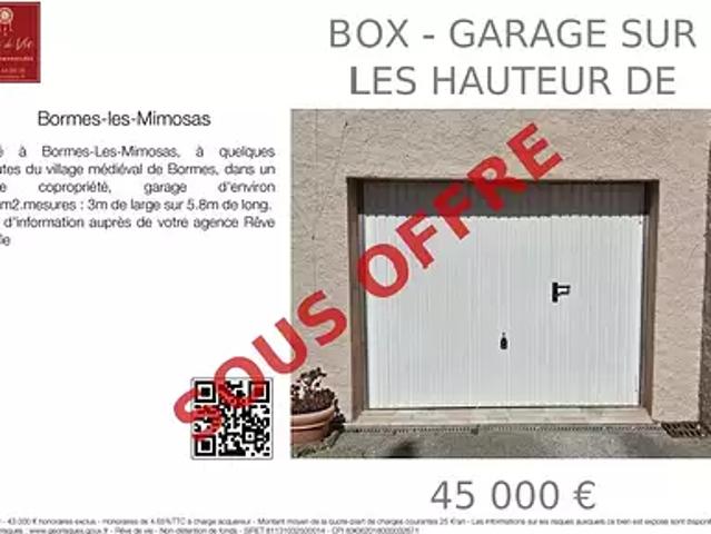 Bormes les Mimosas 83230 Achat / Vente parking