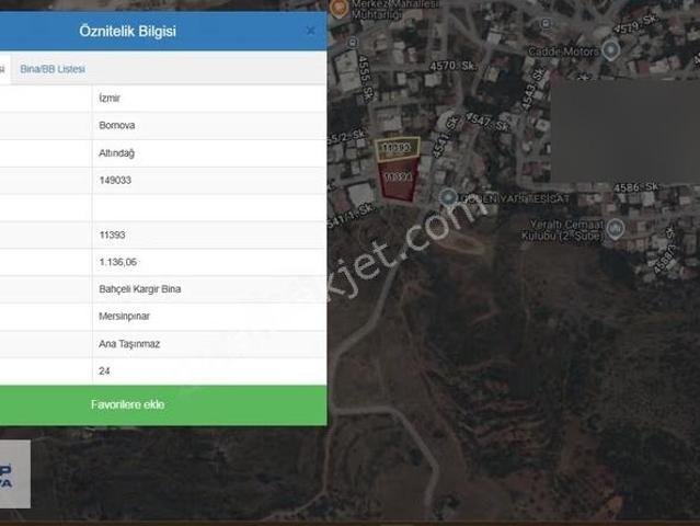 Bornova Altındağda 1136 M² Arsa İçinde Deniz Manzaralı Müstakil