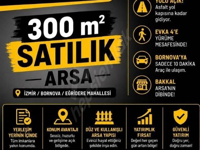 BORNOVA EĞRİDERE MAH SATILIK EV YAPIMINA HAZIR ARSA