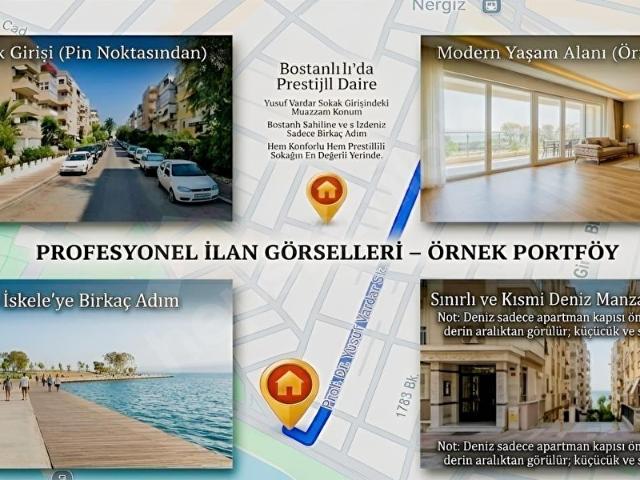 Bostanlı Yusuf Vardar'da Satılık Ultra Lüks 2+1 Daire