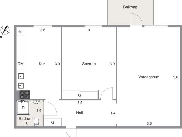 Bostadsrätt till salu i Trollhättan Drottninggatan 61A | Länsförsäkringar Fastighetsförmedling