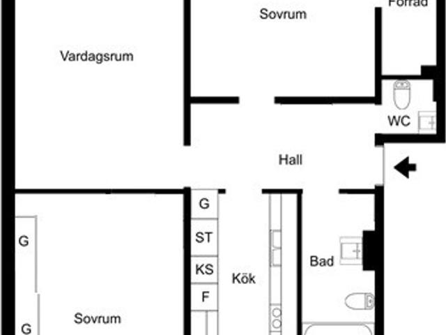 Bostadsrätt till salu i Västerås Benvägen 45 | Länsförsäkringar Fastighetsförmedling