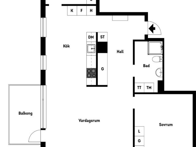 Bostadsrätt till salu i Växjö Vikaholmsallén 45 | Länsförsäkringar Fastighetsförmedling