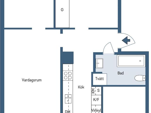 Bostadsrätt till salu i Växjö Bäckgatan 23B | Länsförsäkringar Fastighetsförmedling