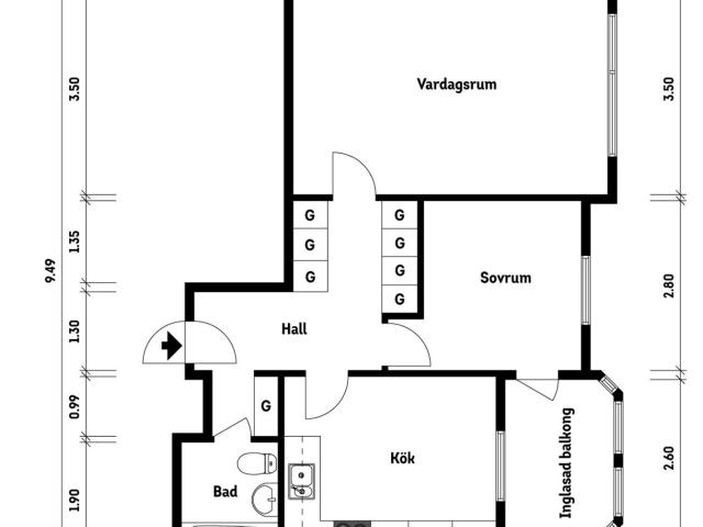 Bostadsrätt till salu i Göteborg Befälsgatan 6 | Länsförsäkringar Fastighetsförmedling