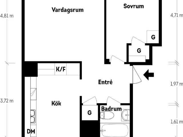Bostadsrätt till salu i Göteborg Ernst torulfsgatan 15A | Länsförsäkringar Fastighetsförmedling