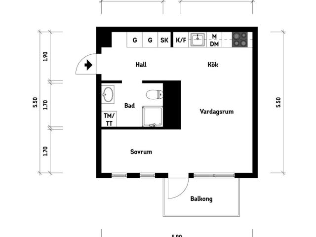 Bostadsrätt till salu i Göteborg Lilla Regementsvägen 21 | Länsförsäkringar Fastighetsförmedling
