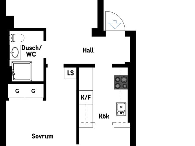 Bostadsrätt till salu i Nyköping Järnvägsgatan 24A | Länsförsäkringar Fastighetsförmedling