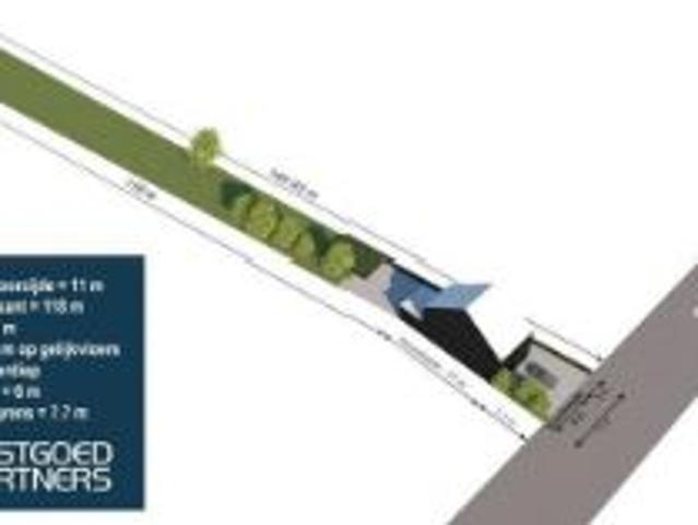 Bouwgrond voor HOB met een oppervlakte van 1.393 m en achter