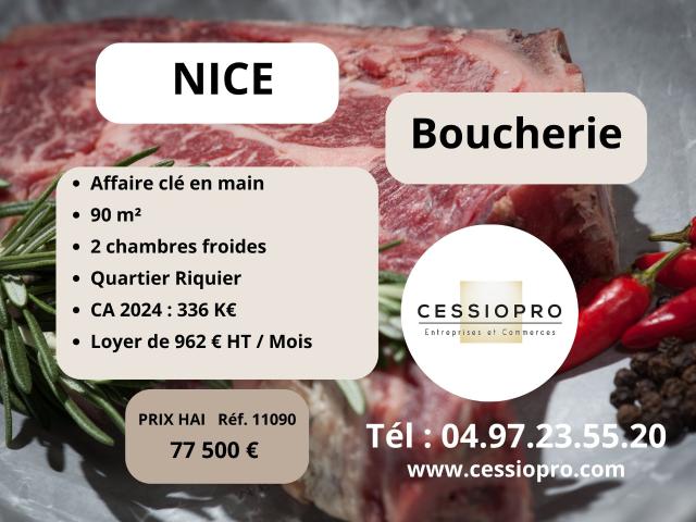 Boucherie avec équipement complet 336 000 € de CA Quartier Riquier, Nice