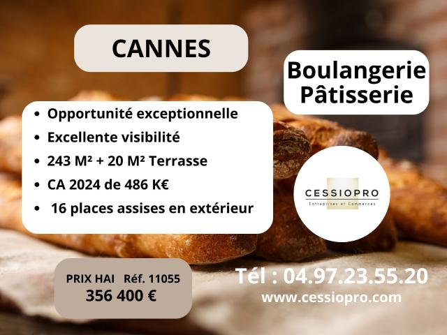 BOULANGERIE PATISSERIE CA 486K€ CANNES BEL ENVIRONNEMENT