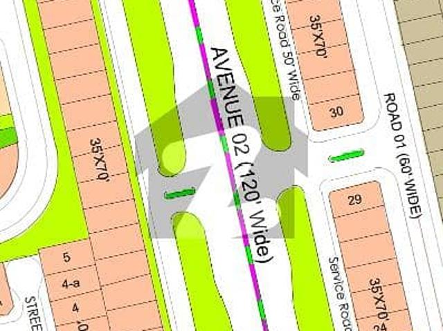 Boulevard Category 120 feet wide Avenue facing Green Area 10 Marla solid Land plot