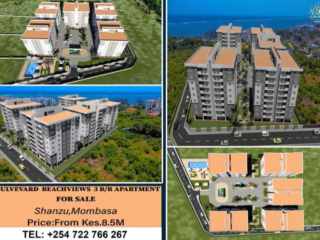 Boulevard beach views 3 bedrooms for sale in nyali