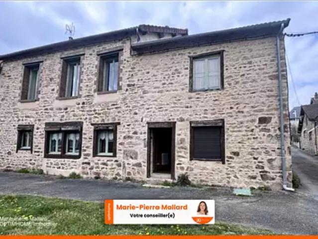 Bourganeuf 23400 Achat / Vente maison 7 pièces t7 jardin terrasse