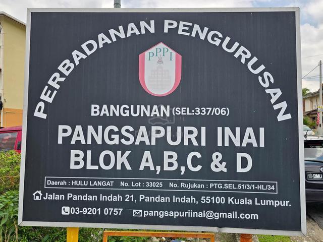 Blok BPangsapuri InaiPandan Indah BELOW MARKET