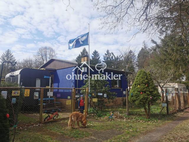 Blaue Villa 35qm in der Lausitz im Grünen, bahnhofsnah, winterfest