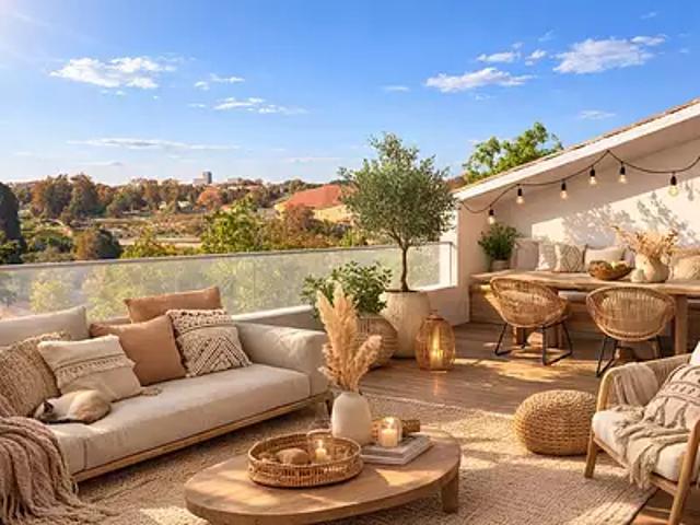 Blagnac 31700 Achat / Vente appartement 5 pièces t5 au dernier étage terrasse