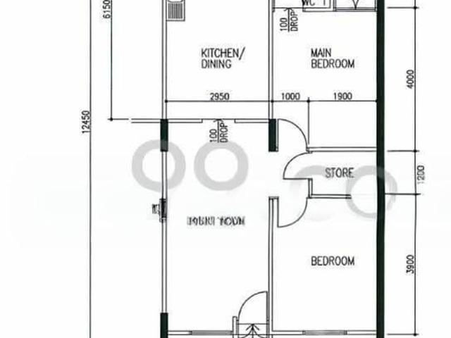 Blangah Garden Bukit Merah, HDB 3 Rooms