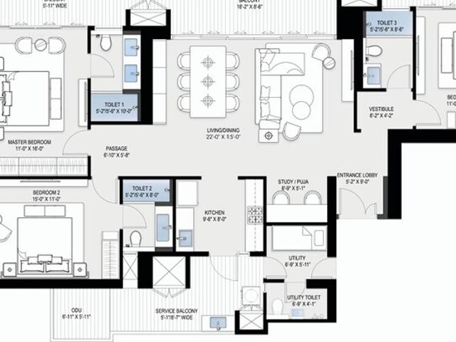 BPTP Downtown 66 3.5 Bedroom 2540 Sq. Ft. Apartment in Sector 66 Gurgaon Listing ID: #10156